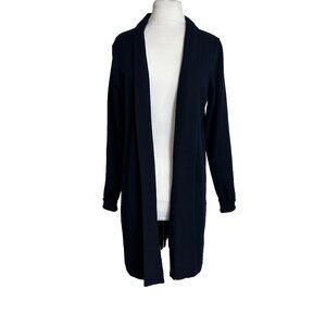 Hayden Park Navy Blue Open Front Cardigan Sweater Long Oversized Lagenlook